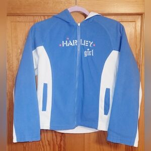 Vintage Juniors Reversable Harley Davidson Fleece or Rain Jacket Size XL